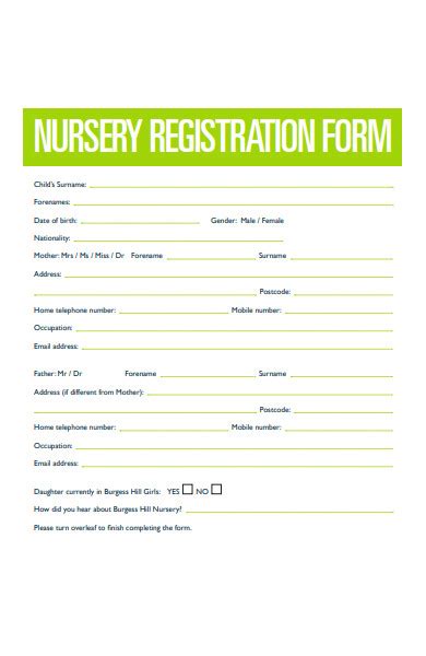 Enrolment (from Nursery .